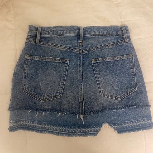 Frame Distressed Denim Mini Skirt (Size 27) - Picture 5 of 6